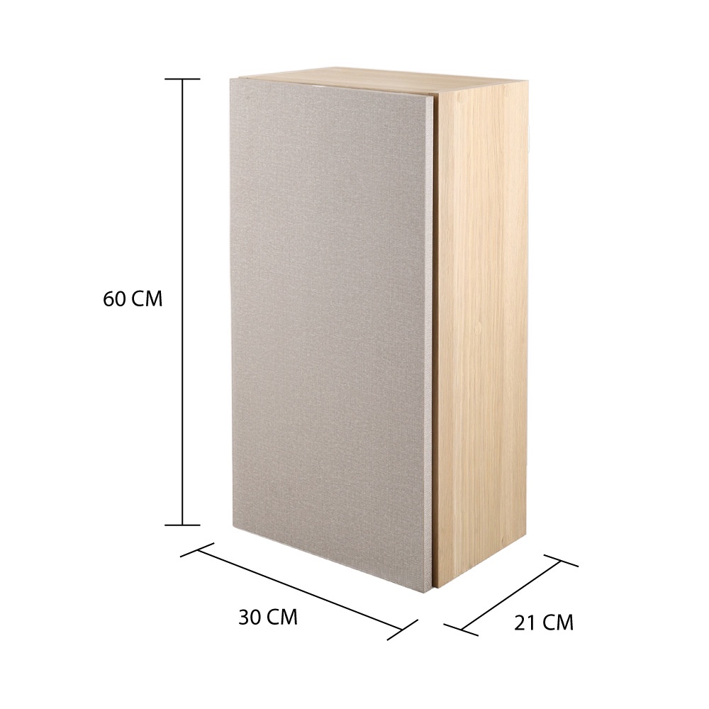 HomeBase FURDINI Kệ treo tường 1 ngăn đóng bằng gỗ MDF Thái Lan W30xD21xH60 Cm màu gỗ sồi