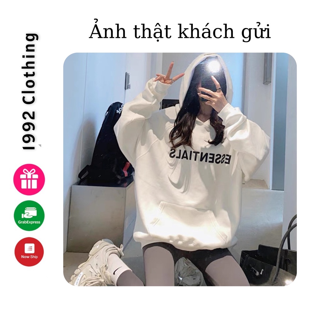 Áo hoodie nỉ  Áo khoác hoodie nam nữ đẹp form rộng Unisex chất nỉ ngoại 2 lớp dày dặn - 1992 Clothing