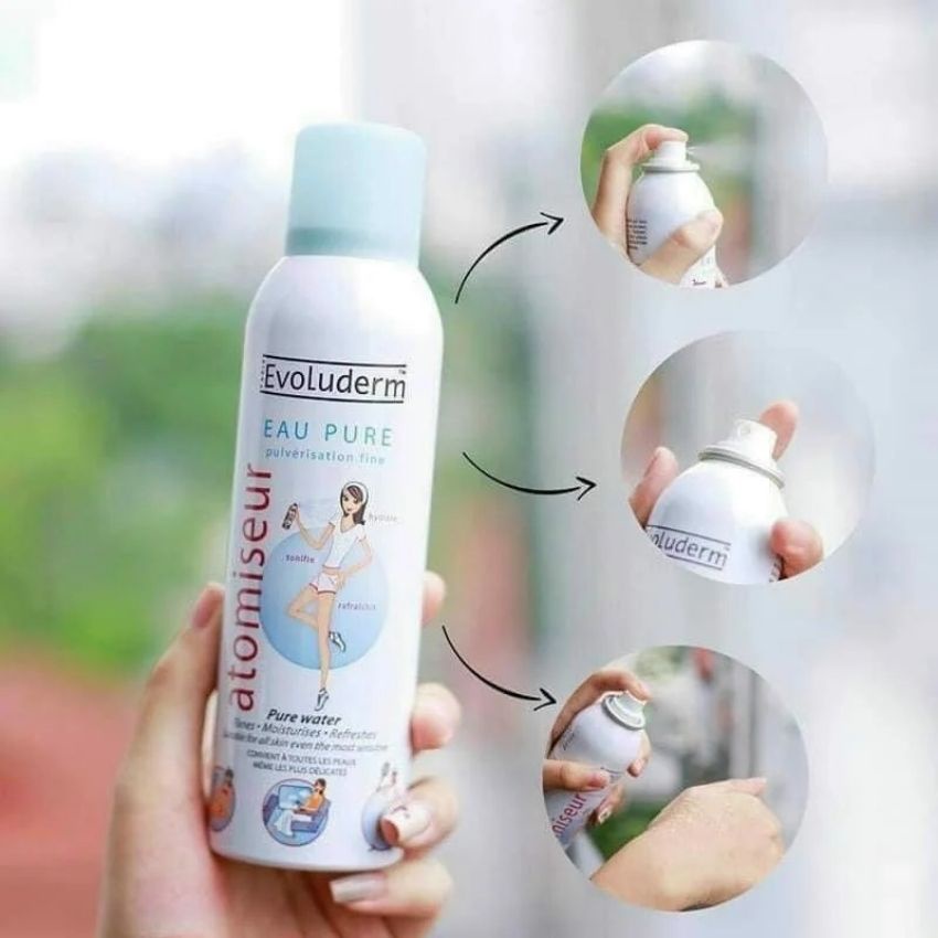 Xịt khoáng Evoluderm 200ml và 400ml Pháp chính hãng