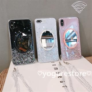 Ốp điện thoại gắn gương và dây cho OPPO A1K K3 F11 F11Pro A7 A5s A3s F9 F5 F1s A3 A57 A83