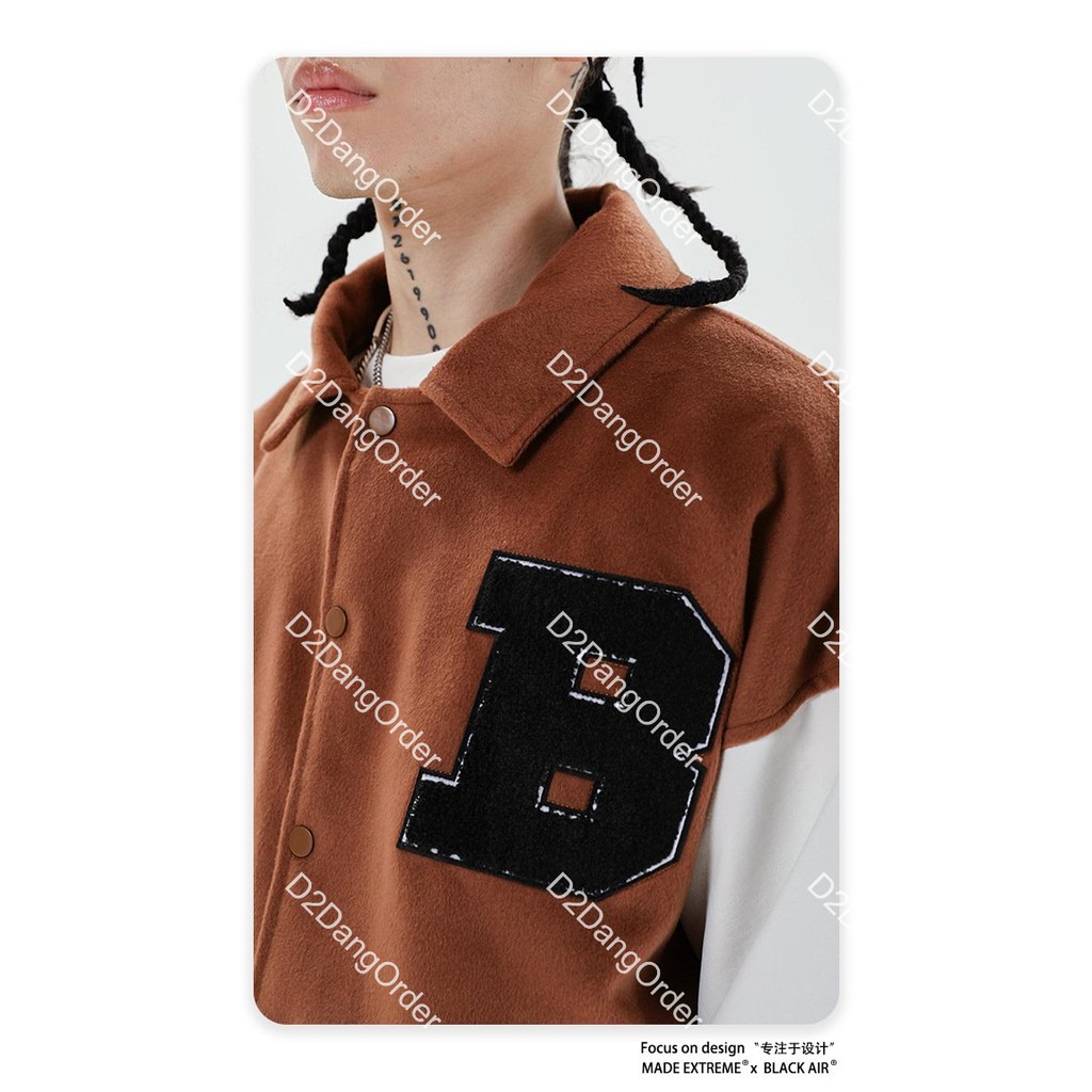 "ÁO BOMBER BÓNG CHÀY "Harajuku Cartoon Bear" VARSITY JACKET 2 MÀU [HÀNG ORDER - FULL BAG BILL]"