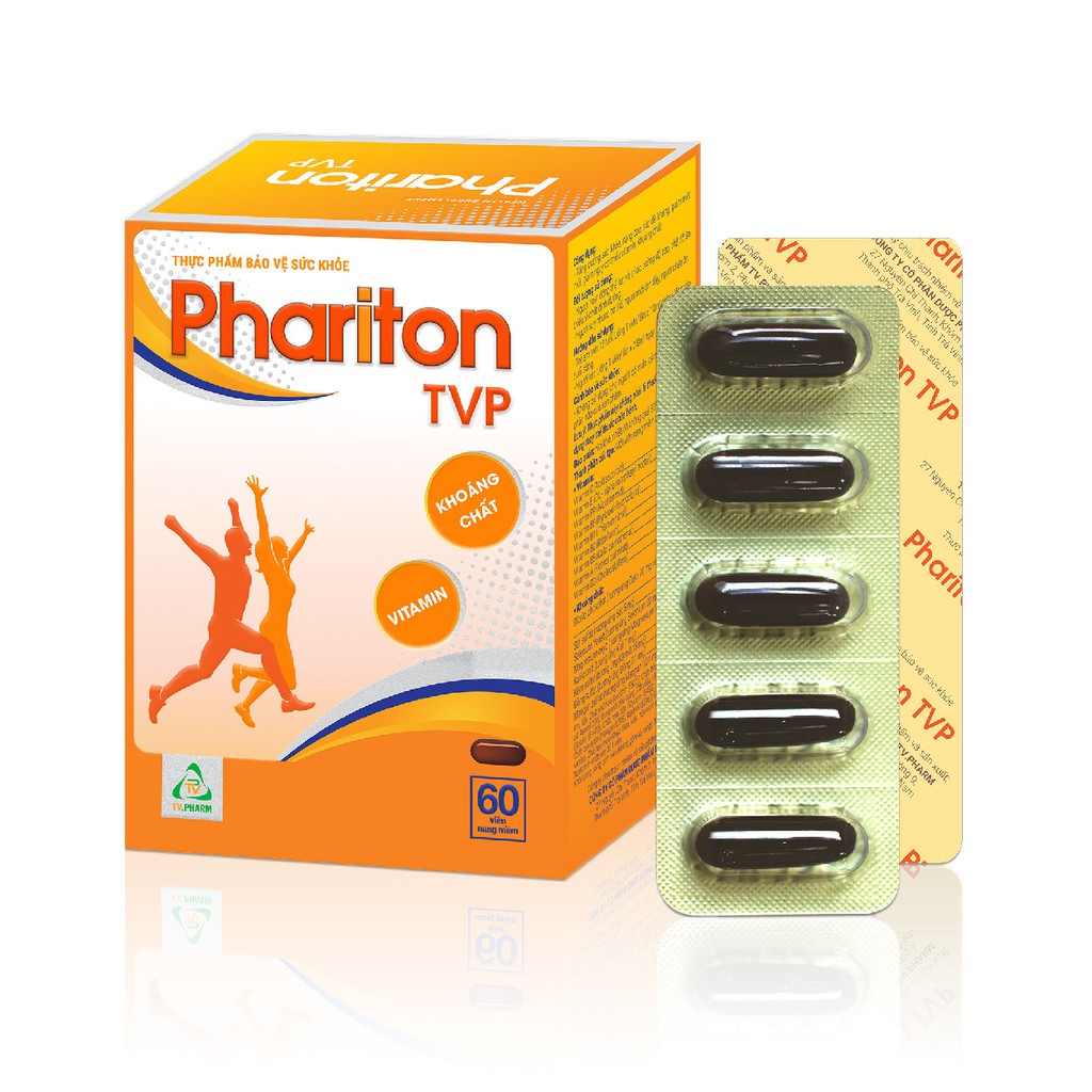 Combo Thực phẩm bảo vệ sức khỏe PHARITON TVP (3 hộp) + Khẩu trang y tế cao cấp 3 lớp MEBILOOK (1 hộp) | Thế Giới Skin Care