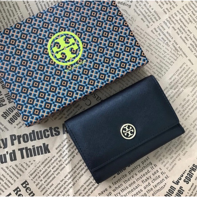 Bóp/Ví gập Tory Burch xuất dư chất da đẹp dã man