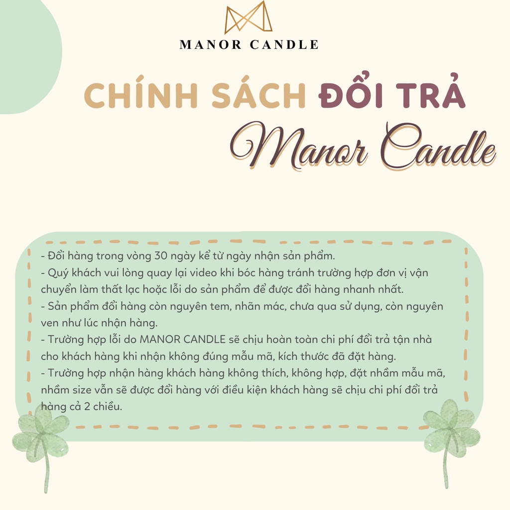 Nến Thơm Golden Santal Size 8 OZ Mang Đến Cảm Giác Thoải Mái & Tận Hưởng Không Gian Trong Lành, Manor Candle