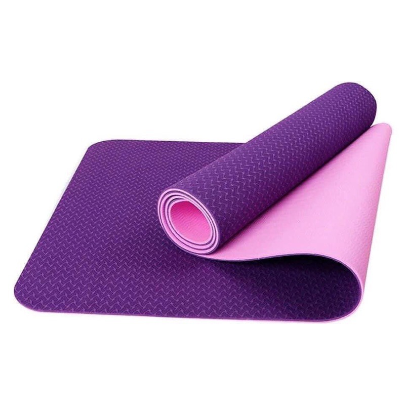 Thảm Yoga cao cấp 2 lớp- Thảm tập Yoga chống trượt, tặng dây buộc (giao màu ngẫu nhiên)
