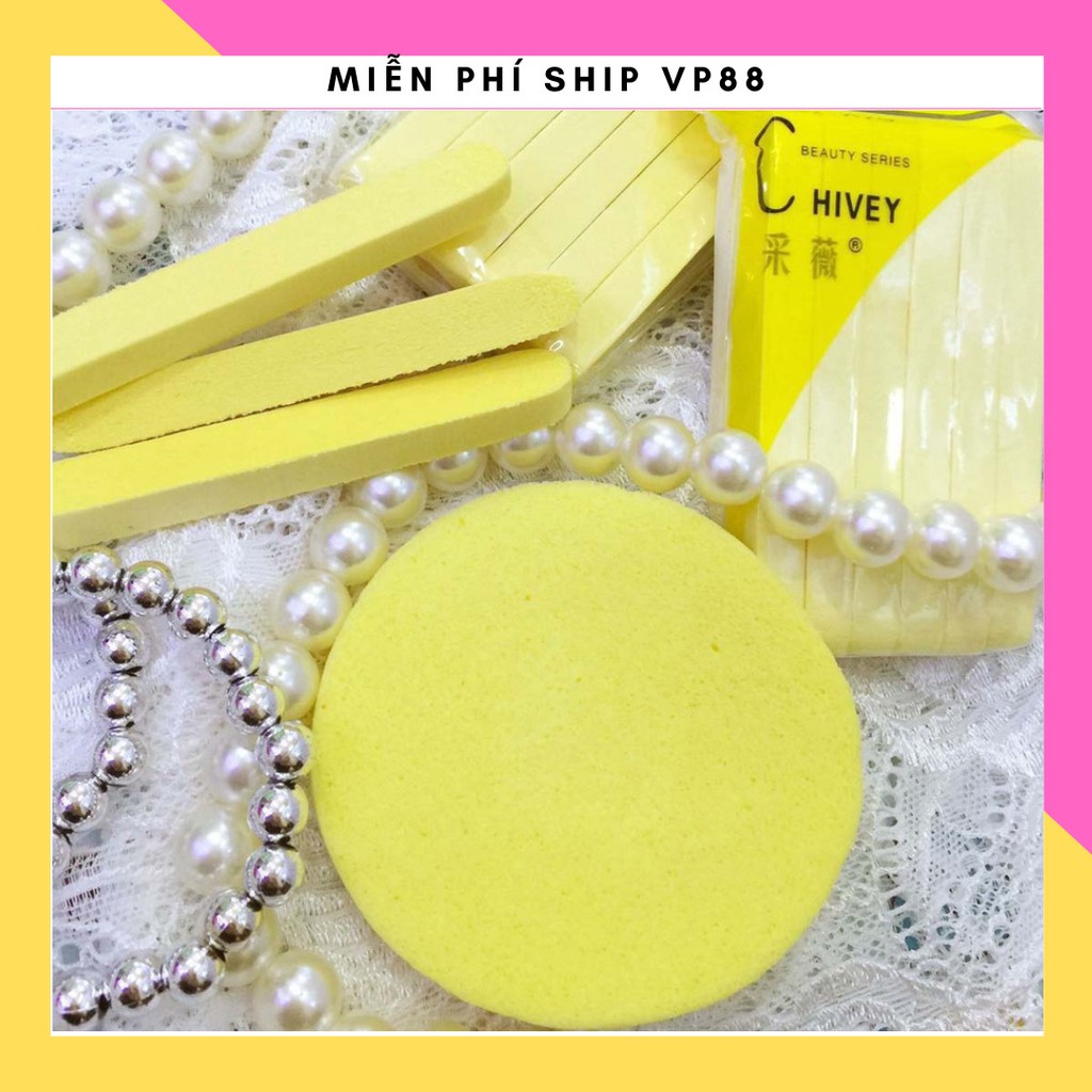 ❌RẺ VÔ ĐỊCH❌ Bọt biển - Bông nở rửa mặt Chivey 12 miếng  - Mua lẻ với giá sỉ 88093