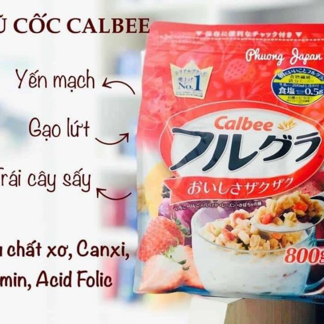 NGŨ CỐC CALBEE NHẬT BẢN  800g