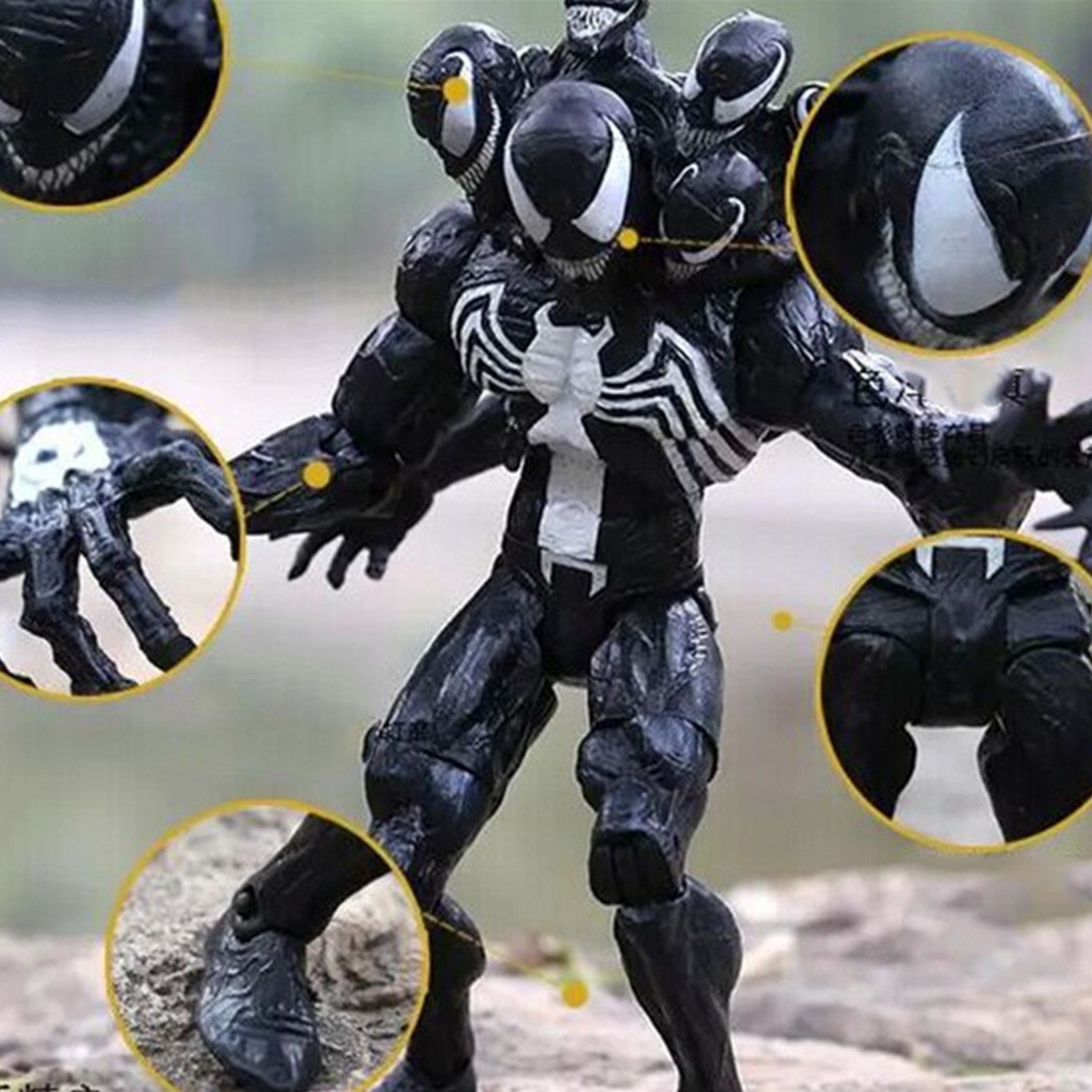 For Venom Slaughter Spider-Man Movable Garage Kits Dolls Toy Model