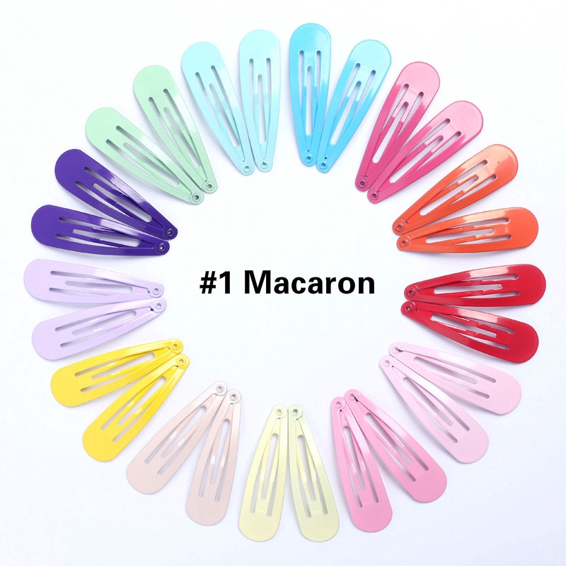 20 kẹp tóc 5cm thiết kế đơn giản nhiều màu chất liệu kim loại thời trang