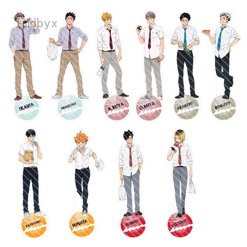 Mô hình các nhân vật trong phim anime Haikyuu bằng acrylic dạng đứng để bàn trang trí