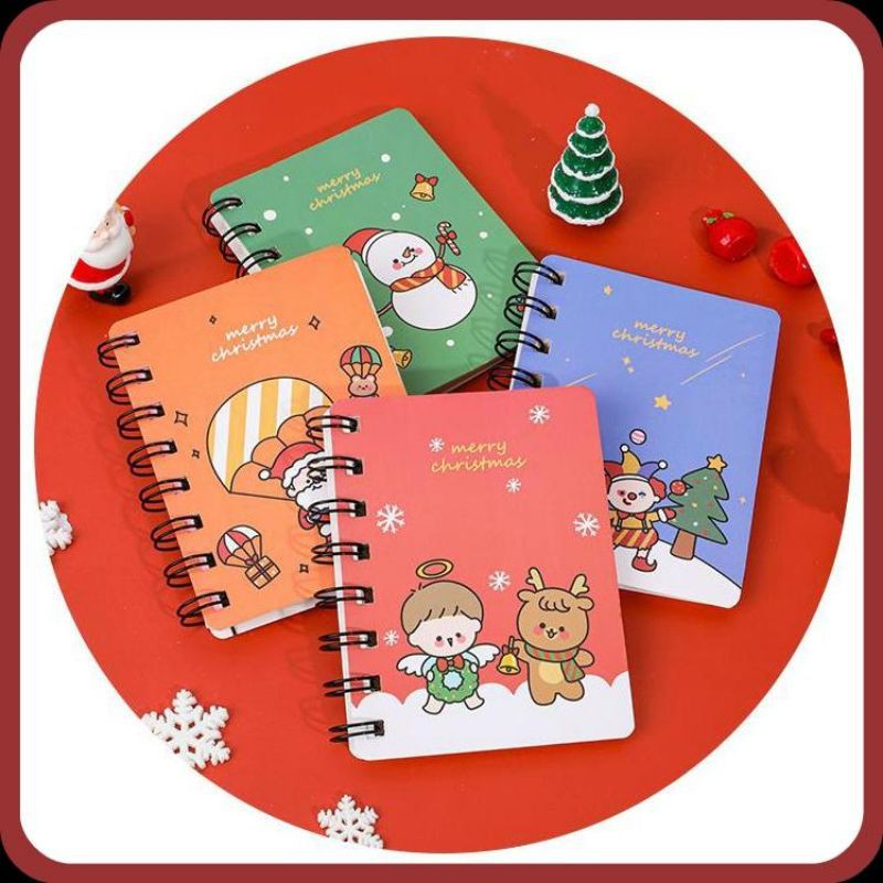 Sổ cầm tay hình Noel siêu cute - Sổ ghi chép mini dễ thương giá rẻ