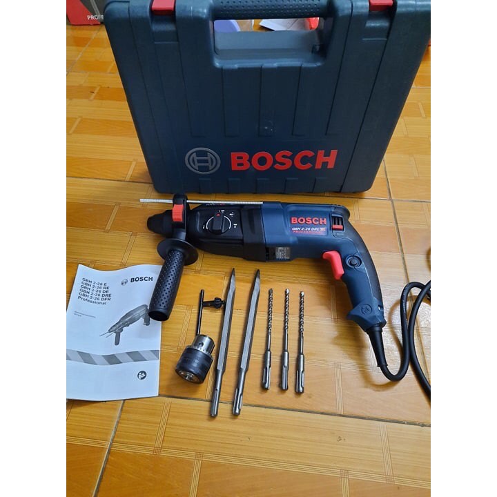 Máy Khoan Búa (KÈM PHỤ KIỆN) Bosch GBH 2-26 DRE 800W - ĐỔI TRẢ TRONG 30 NGÀY