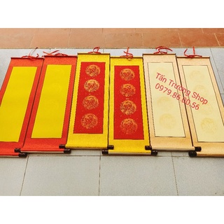 Giấy biểu lụa viết thư pháp 120k/cặp câu đối 4 chữ kt 30*90