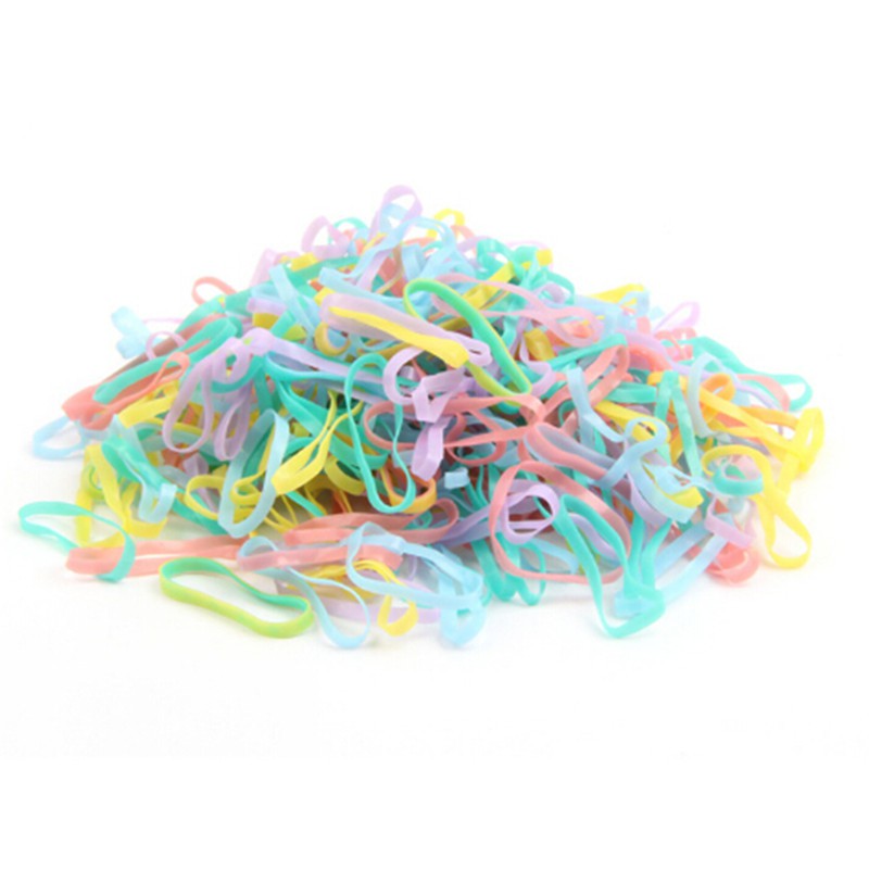 Bộ 500 dây thun buộc tóc nhỏ gọn mang đi