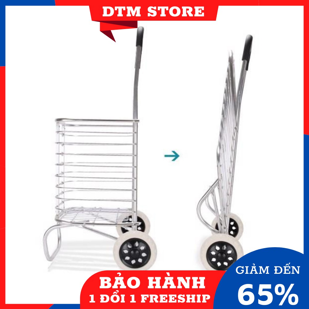 Xe kéo đi chợ gấp gọn đa năng cao cấp inox siêu nhẹ , siêu chắc từ DTM Store