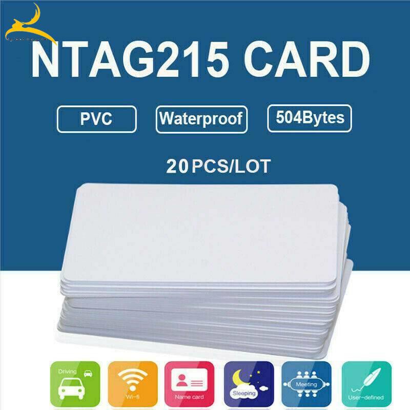 Set 20 Thẻ Nfc Trắng Cho Ntag215 Pvc Tags 504 Bytes