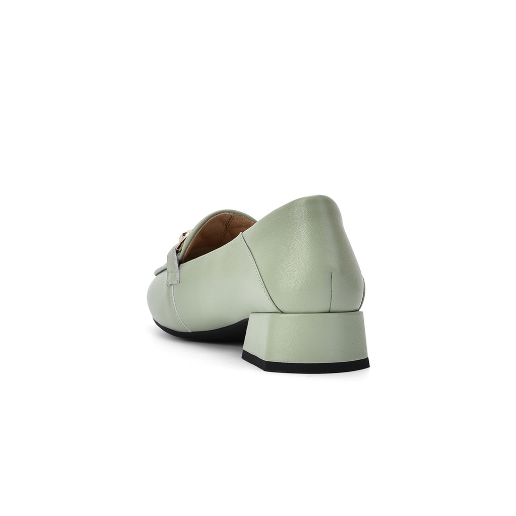 Giày lười nữ Zuciani gót vuông 3cm đính khóa cài viền đá nữ tính - GZD45