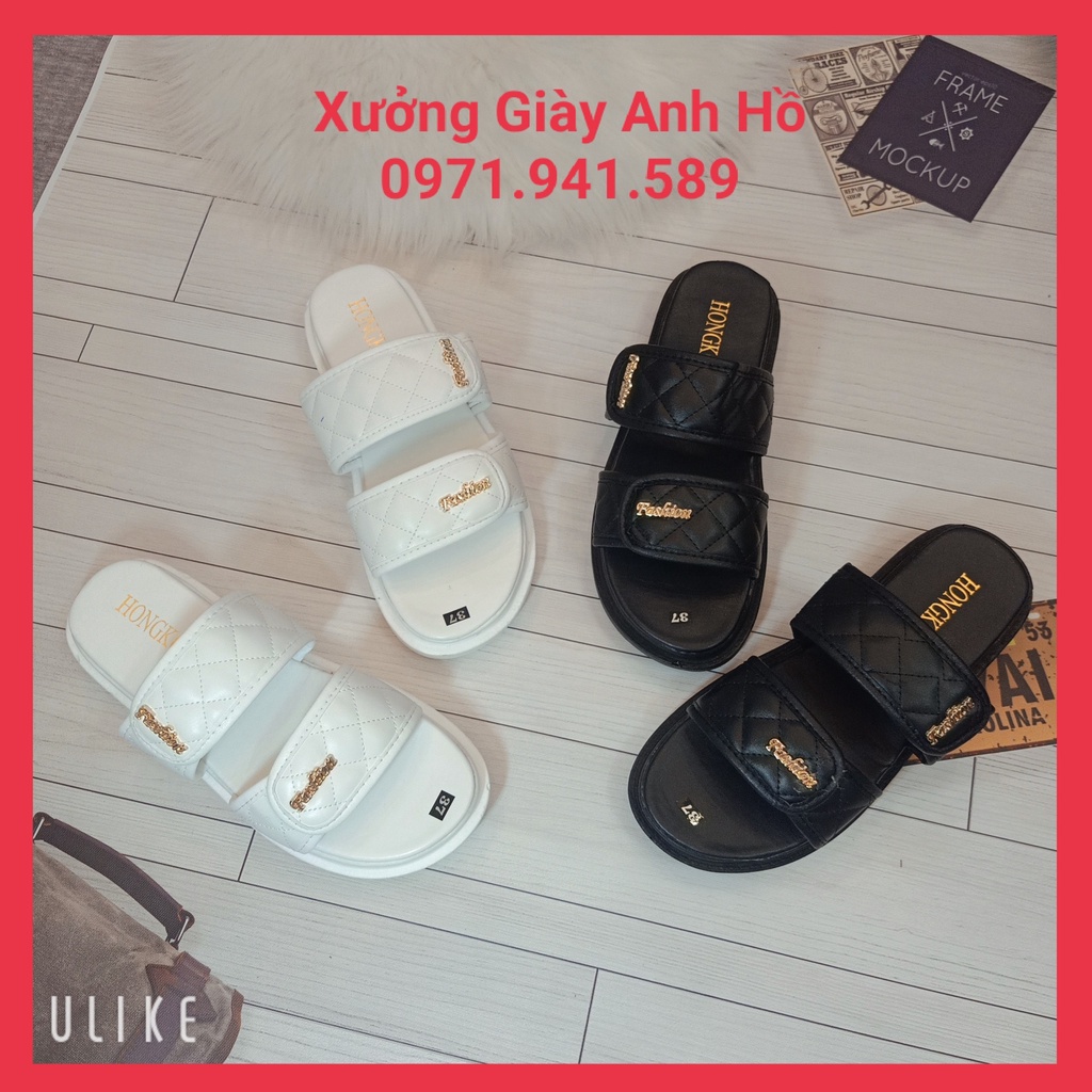 Dép Nữ Quai Ngang Dép Sandal 2 Quai Cực Đẹp Đế PU Siêu Nhẹ Da Mềm Êm Chân (Kèm Ảnh Video Thật)