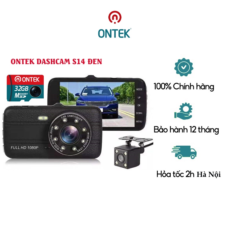 Camera hành trình ONTEKCO S14 8 LED MÀN HÌNH 4 INH giá rẻ Chính hãng