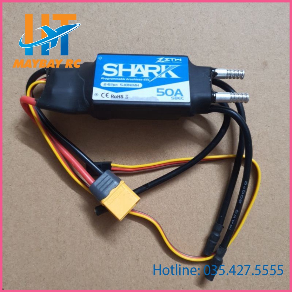 ESC ZTW shark 40A 50a tản nhiệt nước chế tàu/ cano điều khiển từ xa
