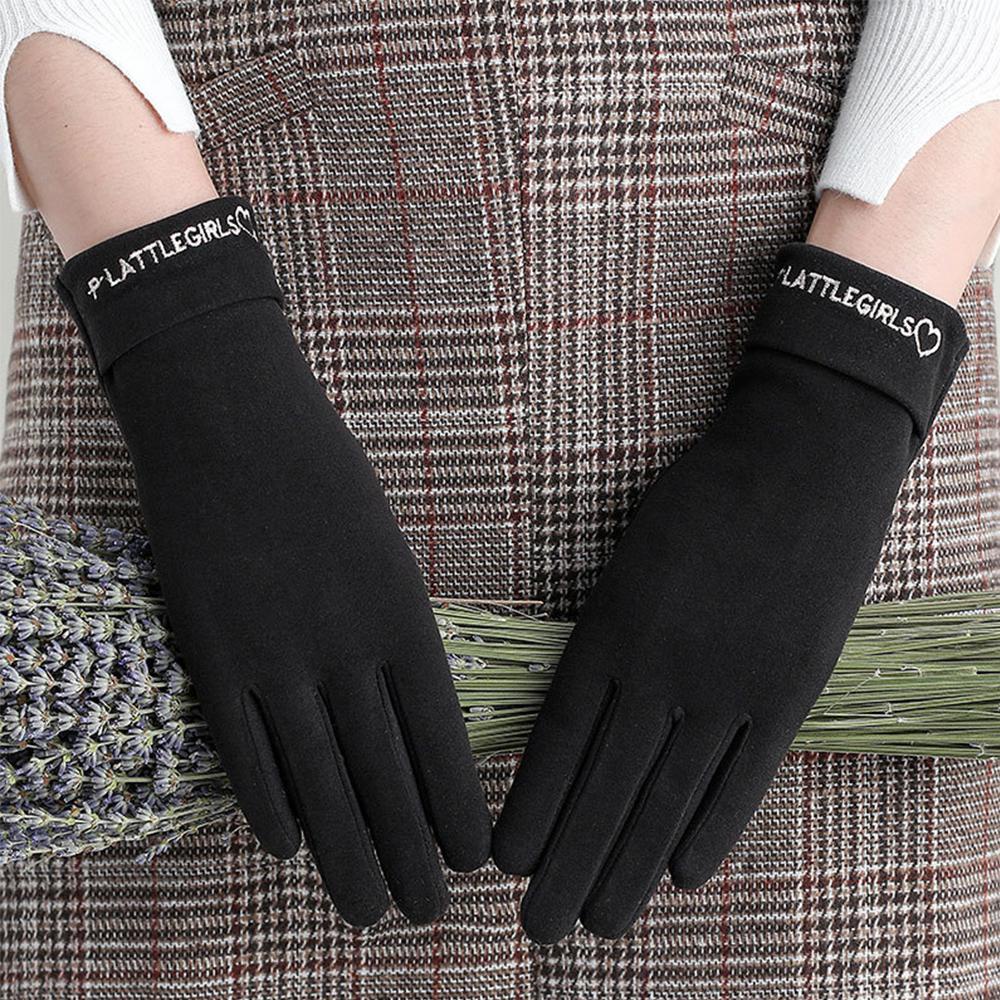 Đôi Găng Tay Nhung Giữ Ấm Có Thể Chạm Màn Hình Cảm Ứng Tiện Lợi