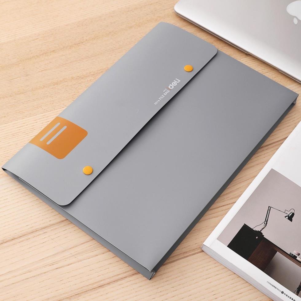 Cặp tài liệu 1 ngăn Deli 5576 có 2 nút bấm