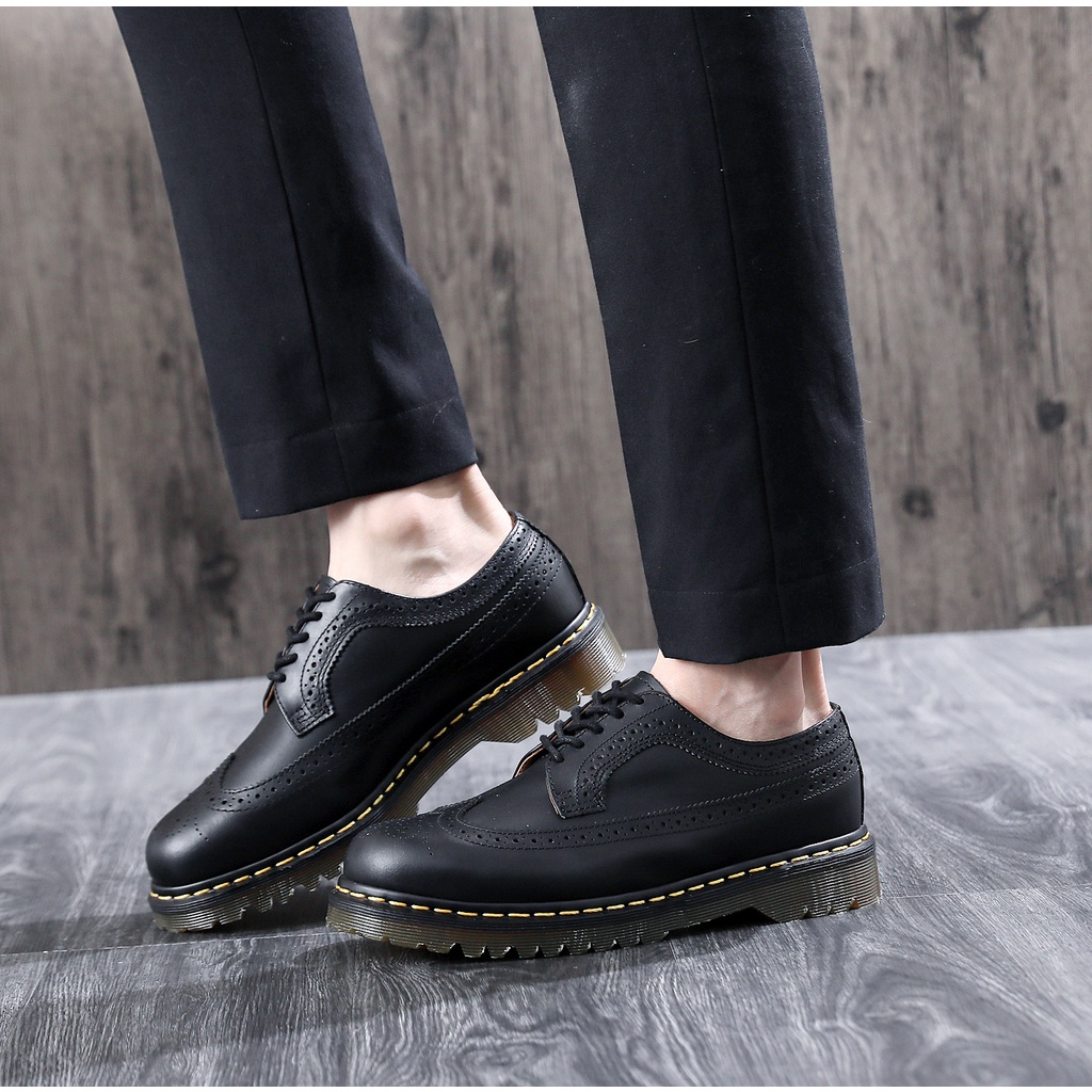 Giày bốt da cổ thấp Dr.Martens Air Wair 3989 thời trang cho nam và nữ size 35-46