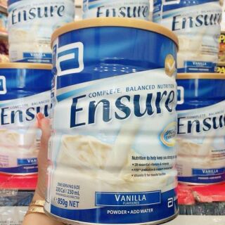 Sữa bột Ensure của úc hộp 850gr mẫu mới nhất