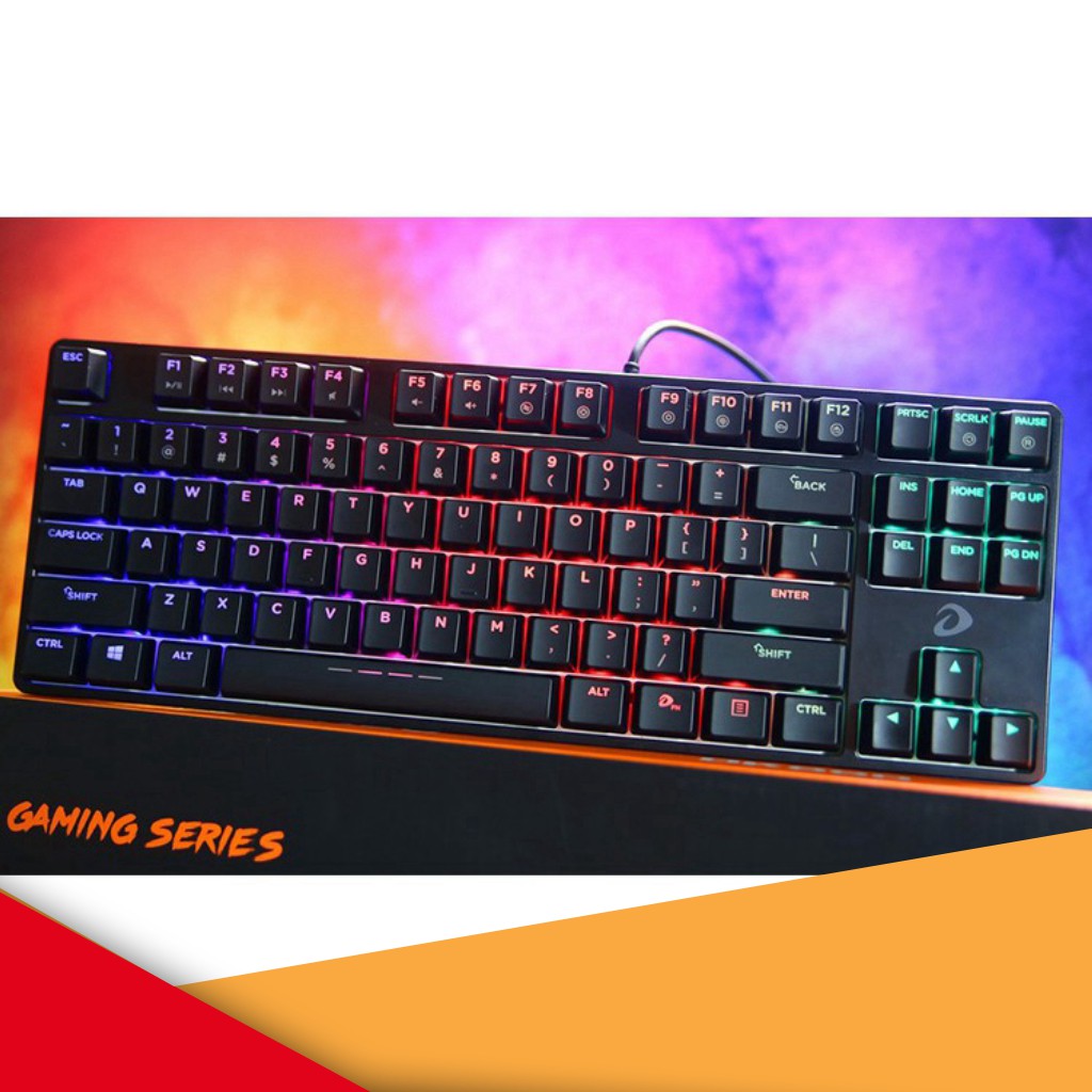 Bàn phím cơ Gaming DAREU DK880 87KEY (RGB, Blue/ Brown/ Red D switch)-Bản mới EK880