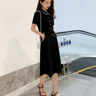 Đầm Dáng Dài Qua Gối Chiết Eo Plus Size