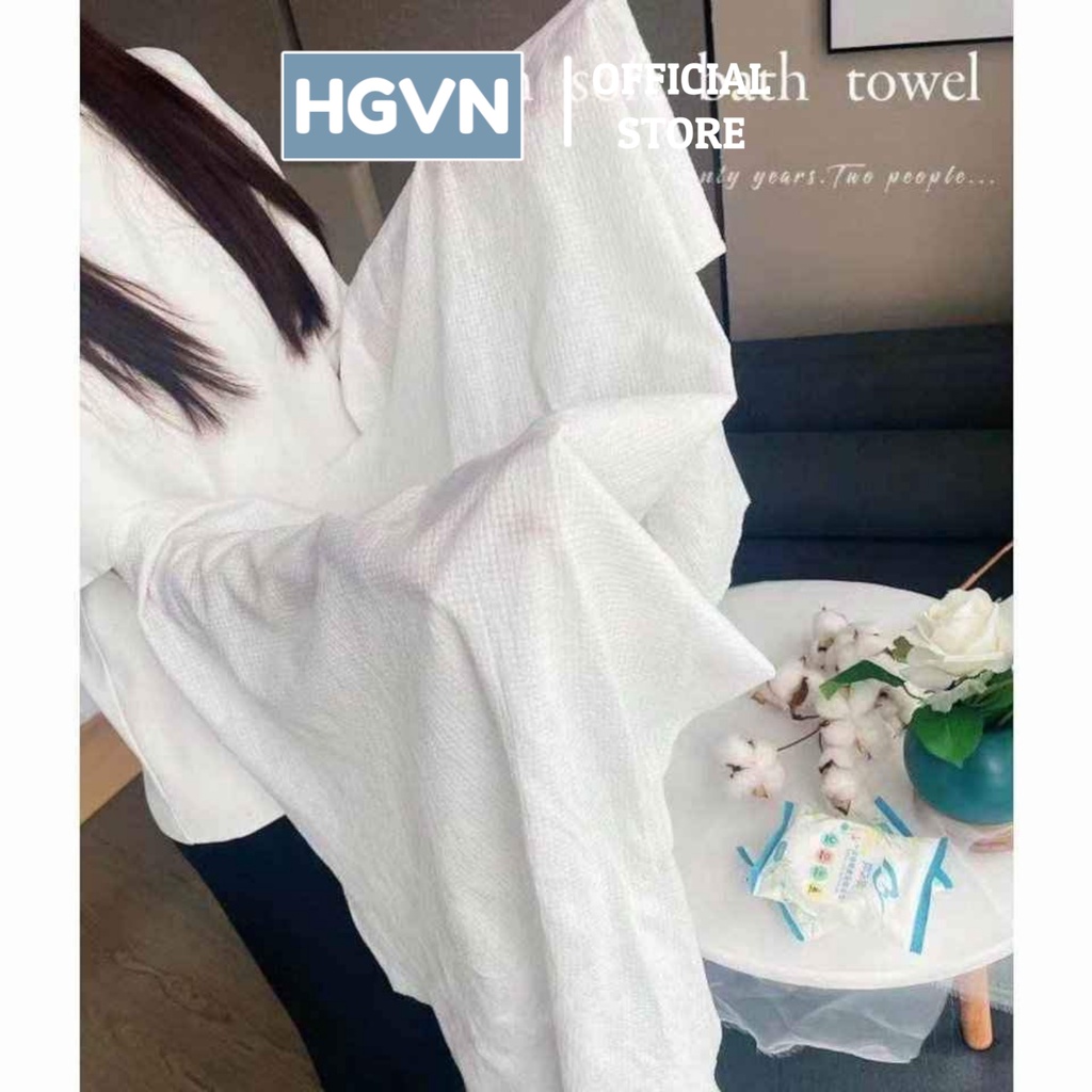 Khăn Tắm Nén Du Lịch HGVN Bằng Cotton Tiện Lợi Dùng Một Lần 1m4 x 70cm #250