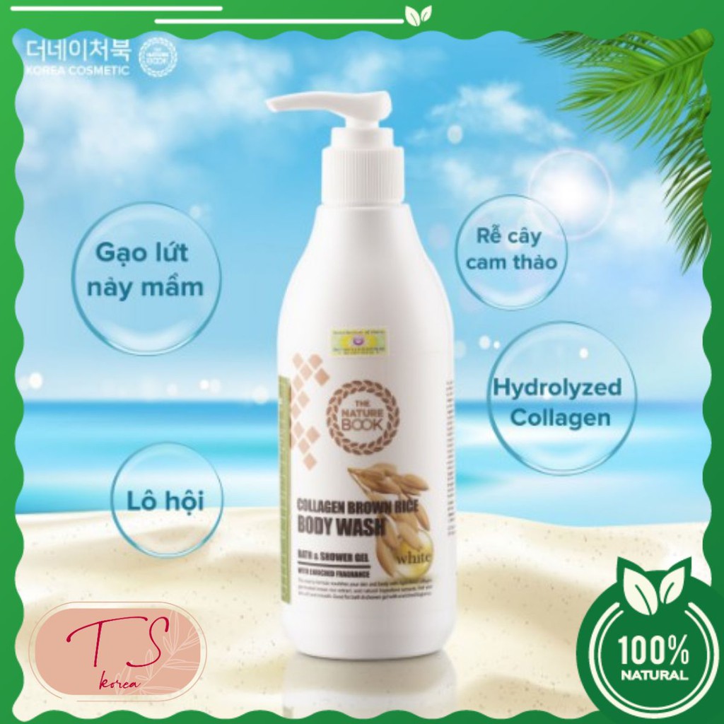 [CHÍNH HÃNG] Sữa Tắm Collagen Gạo Lức The Nature Book 300ml