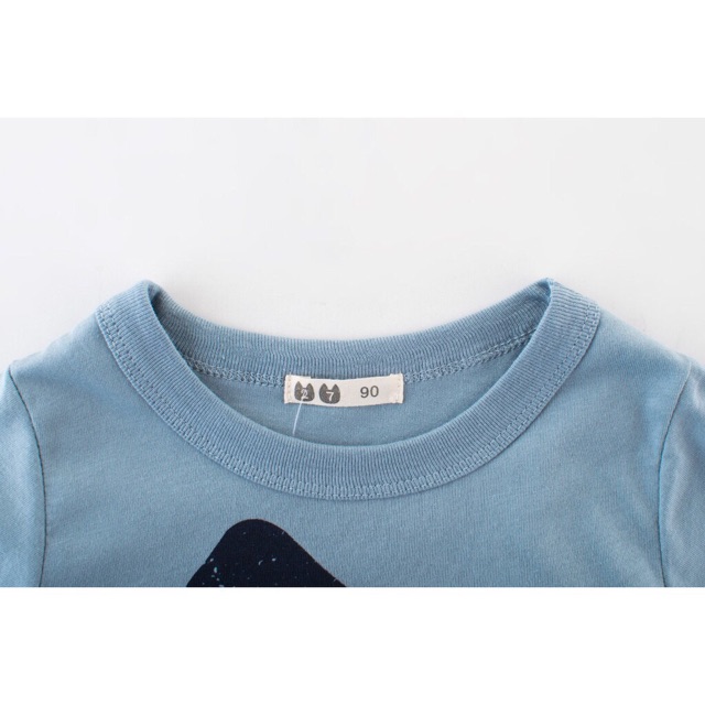 Áo thun tay ngắn in hình cá mập dễ thương cho bé trai