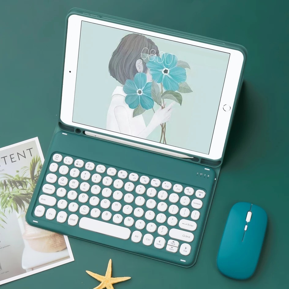 Ốp Máy Tính Bảng Da Tích Hợp Bàn Phím Không Dây Cho Samsung Galaxy Tab S8 Ultra S7 FE S7 S8 Plus S6 Lite A7 10.4 A8 10.5