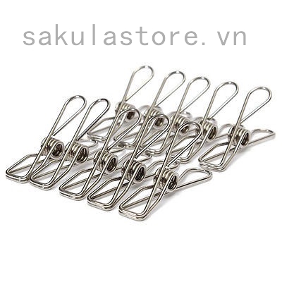 10 Kẹp phơi quần áo bằng thép không gỉ tiện dụng cho gia đình