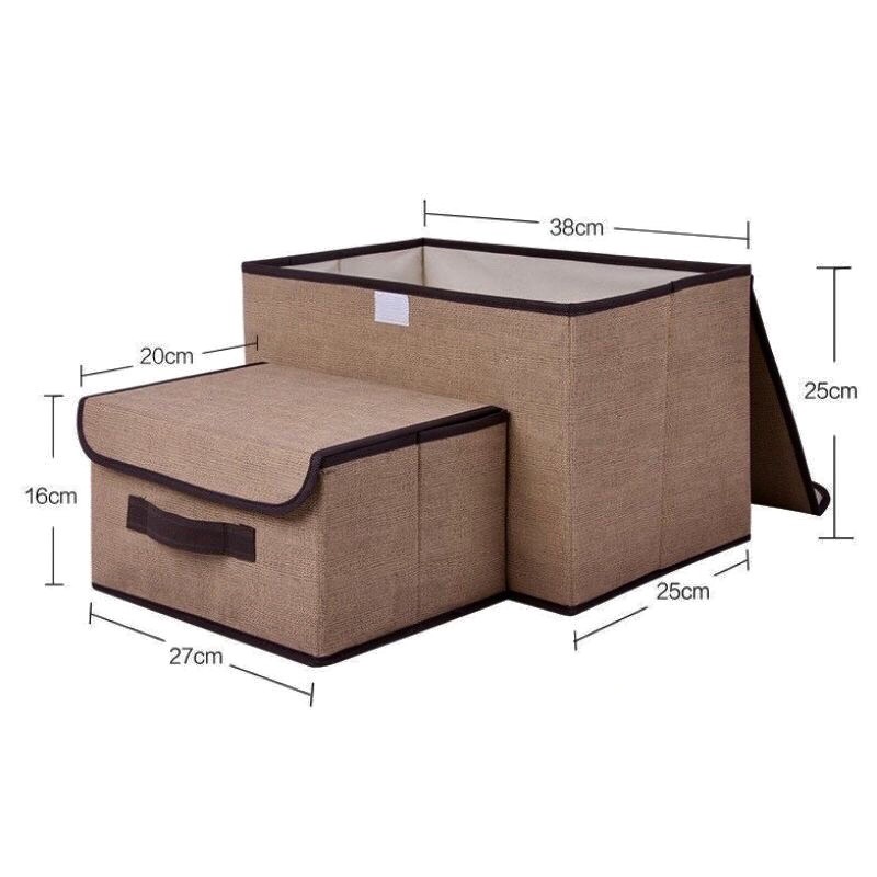 Combo 2 Hộp Vải Đựng Đồ Thùng Đựng Quần Áo Đồ Lót Đồ Chơi Đa Năng Bằng Vải.oasis-mart