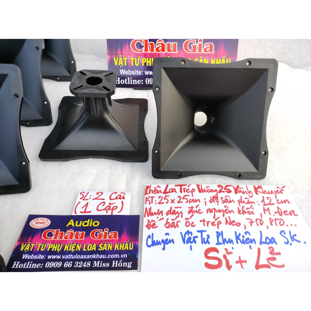 Phễu loa họng loa treble nhựa 25cm 2 cái Audio Châu Gia