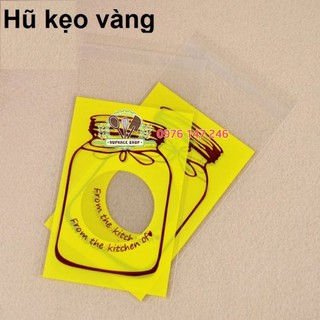 Set 100 cái túi dán đựng bánh dứa 7x10cm