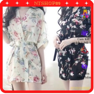 Áo choàng ngủ hoa phong cách kimono siêu đẹp 5034