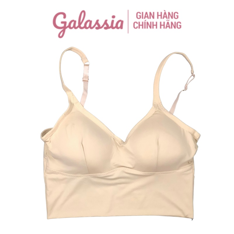 Áo bra nữ 2 dây croptop thể thao hở lưng tập gym không gọng dây đệm mỏng chính hãng Galassia