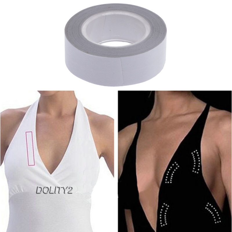 [Dolity 2] Cuộn Băng Dính Hai Mặt Màu Trong Suốt Dùng Cho Quần Áo / Đầm Cưới