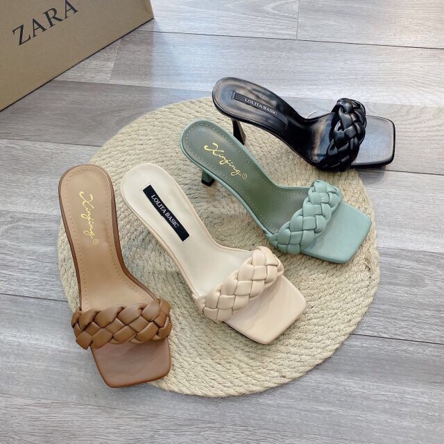 (FREESHIP) Dép guốc 7p quay đan hottren