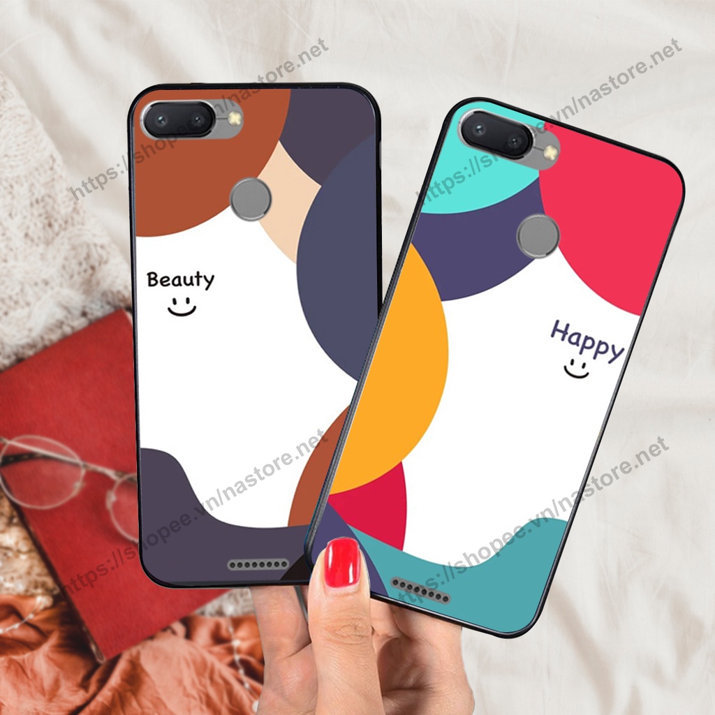 Ốp lưng Xiaomi Redmi 6 / Redmi 6A mặt cười, họa tiết caro đơn giản đẹp cute