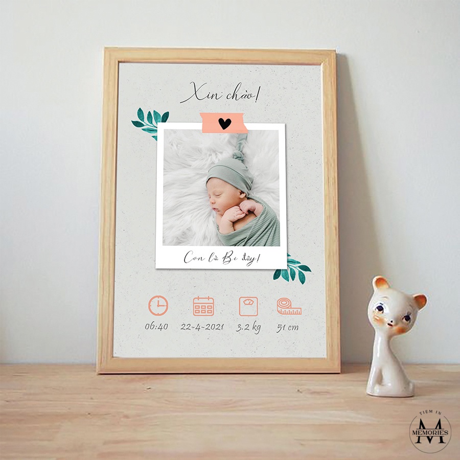 In ảnh cho bé, in hình theo yêu cầu - mẫu a, kèm ghi chú theo yêu cầu - Tiệm in Memories