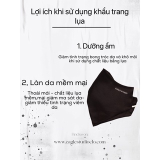 Khẩu trang lụa cao cấp dày dặn chống bụi Silk Facemask
