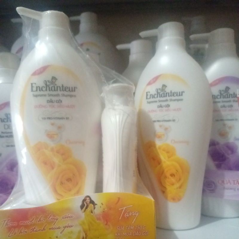 Dầu gội nước hoa Enchanteur Charming nồng nàn duyên dáng dưỡng tóc siêu mượt 650gr