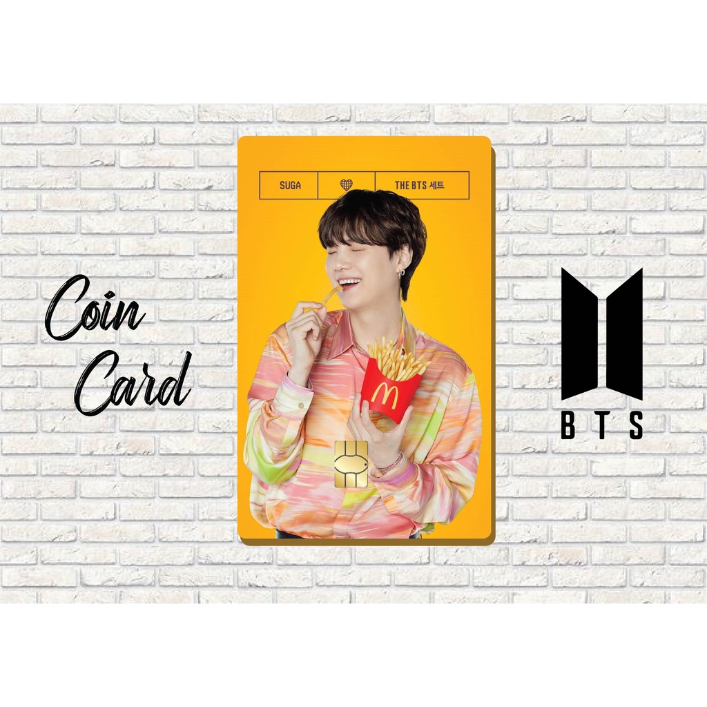 &quot; BTS McDonal Meal concept &quot; ( Sticker / Miếng dán Thẻ ATM , Post card)  | Dán thẻ ATM CoinCard