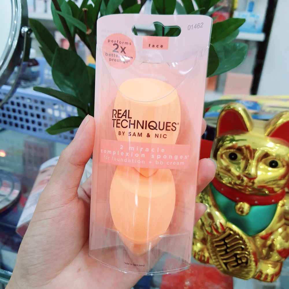 Set 2 Mút Trang Điểm Real Techniques Miracle Complexion Sponge