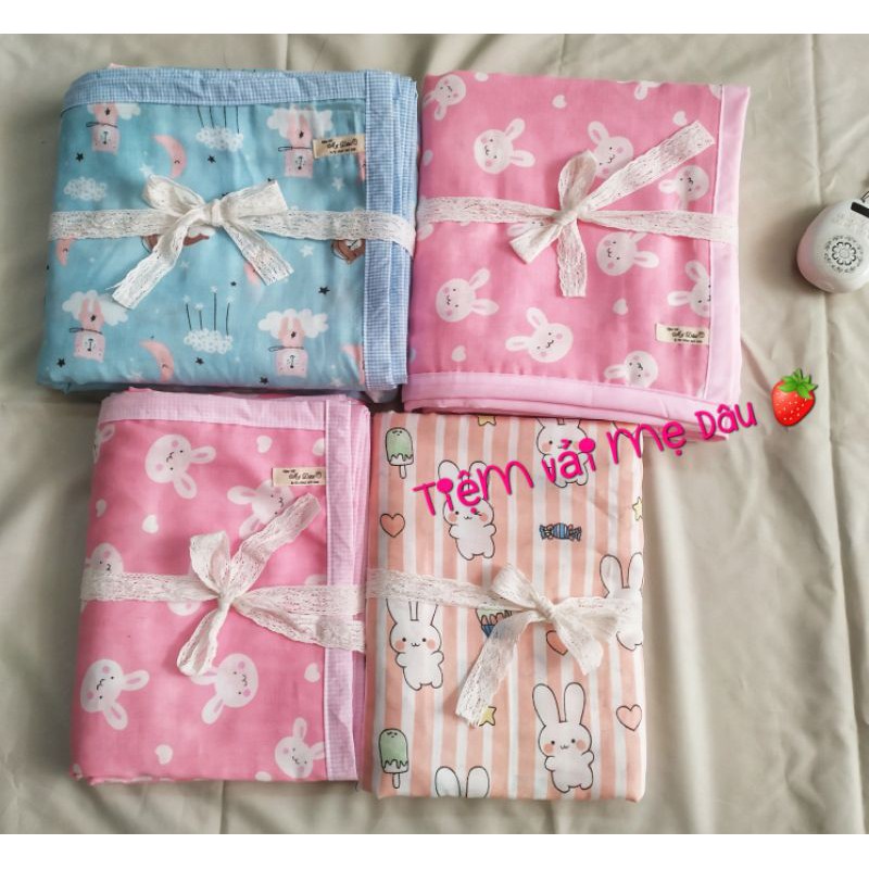 Chăn xô 4 lớp, 6 lớp vải xô Nhật đáng yêu cho bé yêu