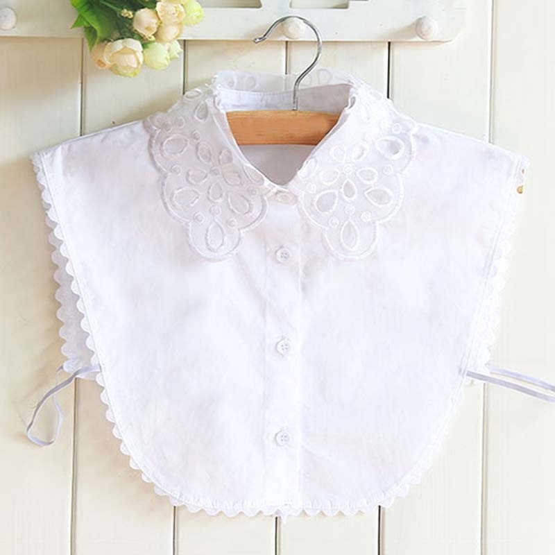 Cổ Áo Sơ Mi Giả Vải Cotton Phối Ren Thời Trang Thu Đông Hàn Quốc Cho Nữ